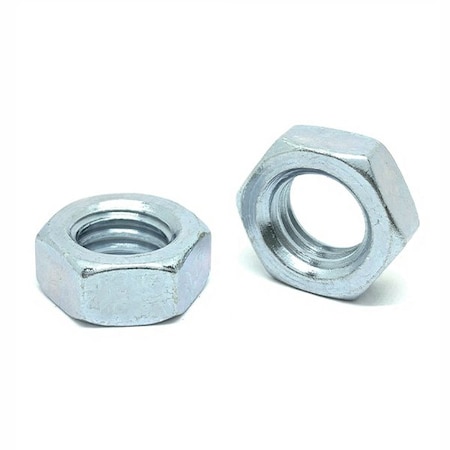 Boltsandnuts.Com Jam Nut, M12-1.75, Class 4, Zinc Plated, 50 PK M12CHJN4Z-50